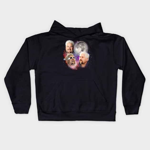 Guy Fieri 80s Aesthetic Kids Hoodie by DankFutura